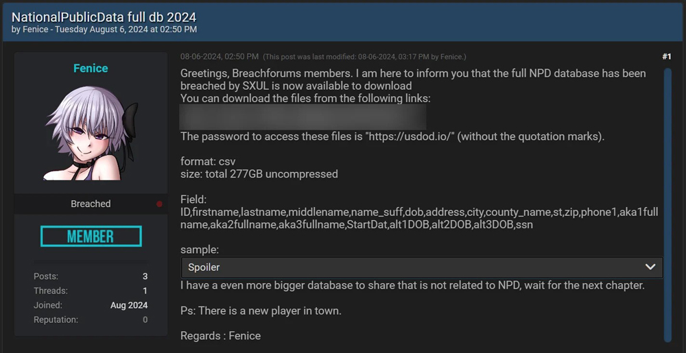 National Public Data leak