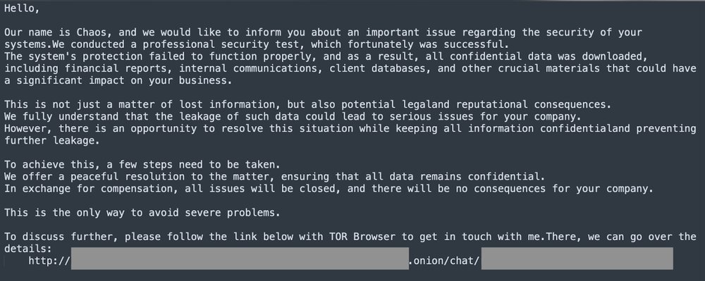Chaos raas, ransomware, ransomware threats